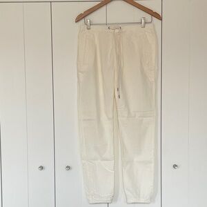James Perse Off White Drawstring Corduroy Pants